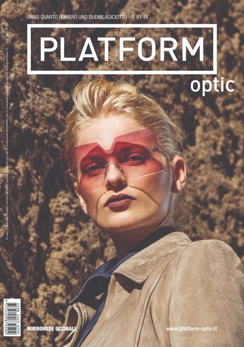PlatformOptic's tweet image. Ecco la copertina con la nuova linea #occhiali firmata @Borbonese1910 !