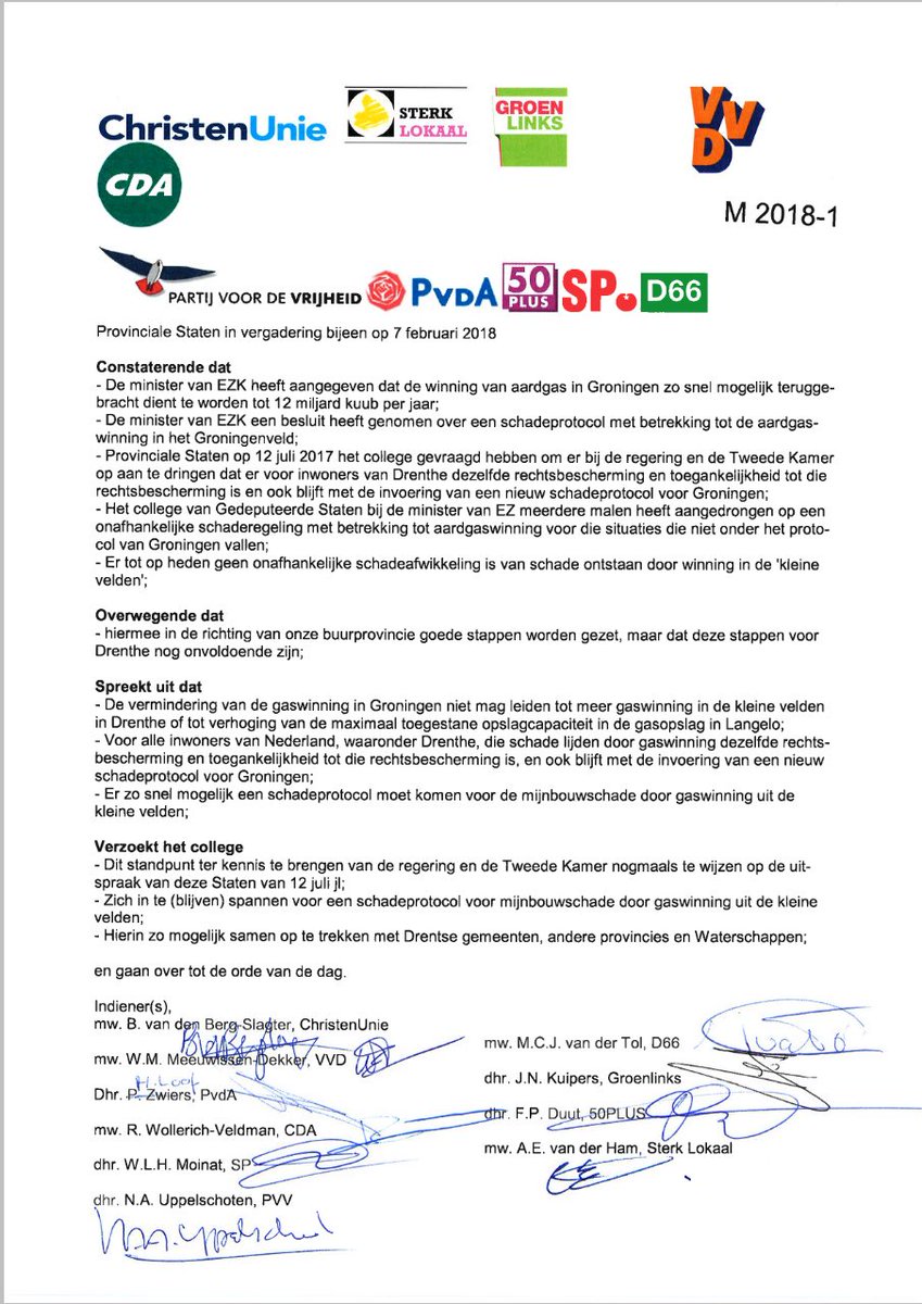 Zojuist is deze motie unaniem aangenomen in <a href="/psdrenthe/">PS Drenthe</a>!