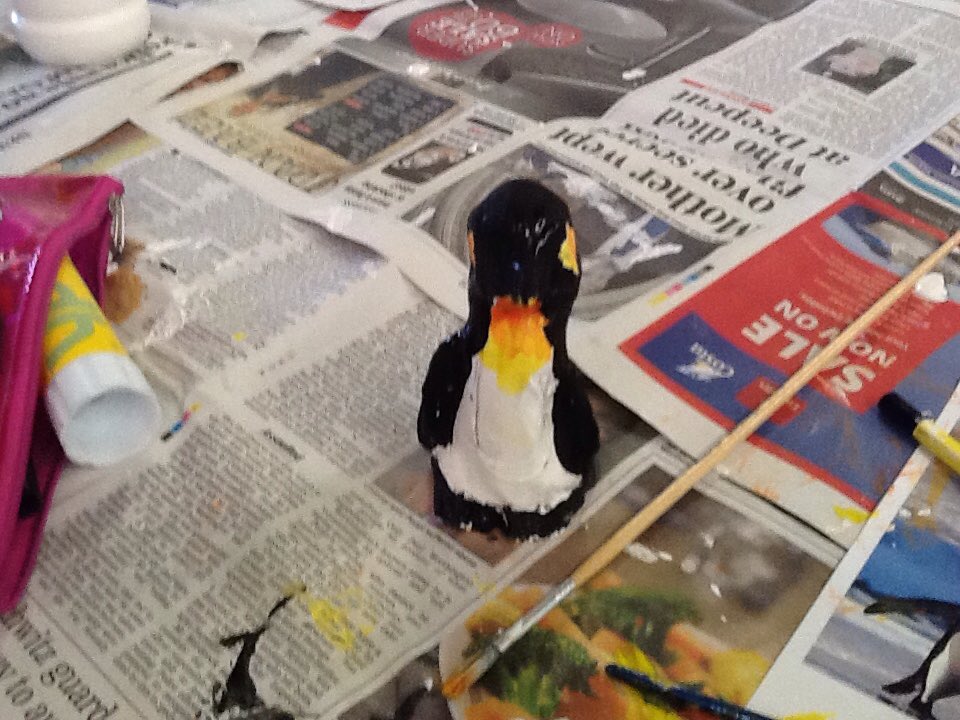 alimattwells's tweet photo. Year 5 Antartica geography topic, involved painting penguins @stbernies #topicteaching https://t.co/bT41ghlVEd