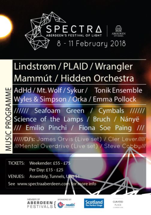 Make sure to catch <a href="/SPECTRAaberdeen/">SPECTRA Festival</a> (8-11 Feb) dazzling music programme which kicks off tomorrow with <a href="/CYMBALSmusic/">CYMBALS</a> <a href="/MtWolfOfficial/">♢♢ Mt. Wolf</a> and many more! Tickets still avail: bit.ly/2C124zR #YOYP2018 #perfectstage #SpectraABDN
