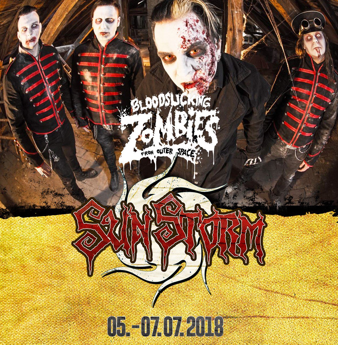 We are happy to announce that we will be playing at the Sunstorm Festival in Germany this year! Who's in??
#bzfos #bloodsuckingzombiesfromouterspace #live #festival #germany #summer #openair #horror #punk #tour