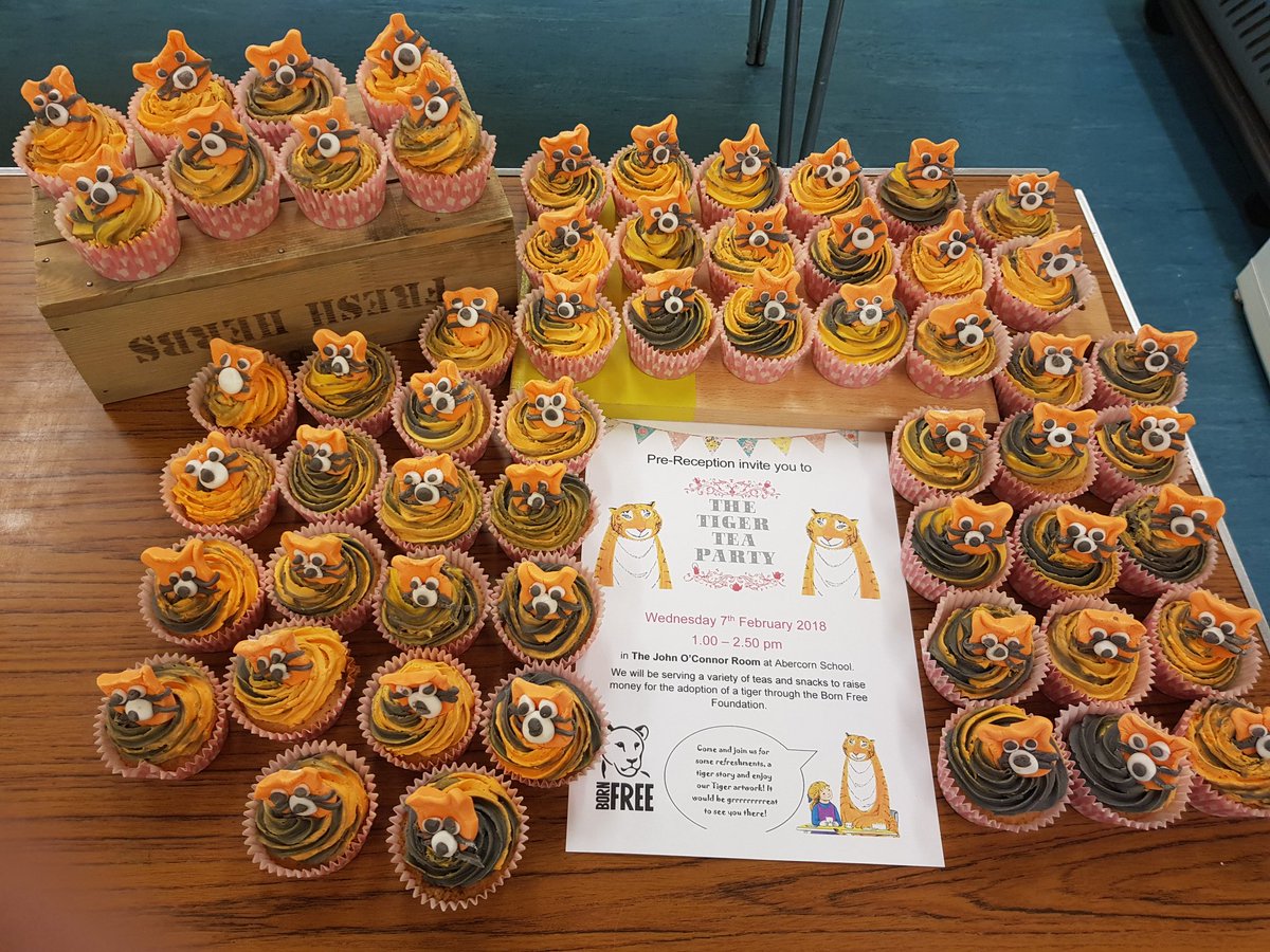 Abercorn_HH's tweet photo. There's a tiger coming for tea at Abercorn today, so here's some tiger cupcakes!🐯🐯🐯🐯🐯
@RebeccaSeniorHH @Joehaji @HolroydHowe @BornFreeFDN https://t.co/FxkFSZwlp2