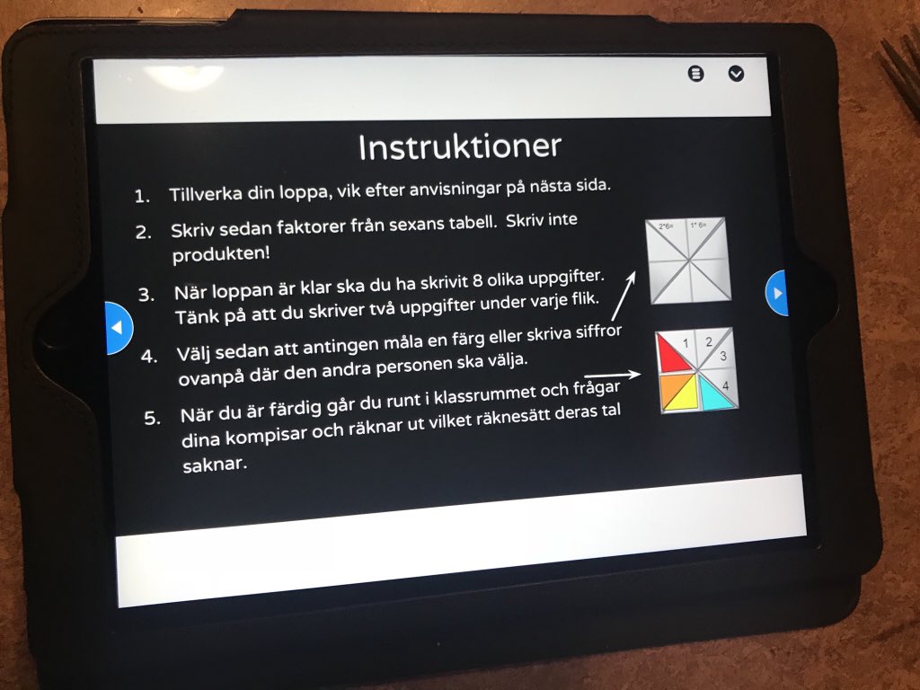 Jossanna's tweet photo. Matematik på olika sätt. Idag skapar vi matematikloppor och tränar på sexans multiplikationstabell. #2brun #runbacka https://t.co/FUzVEik5rE