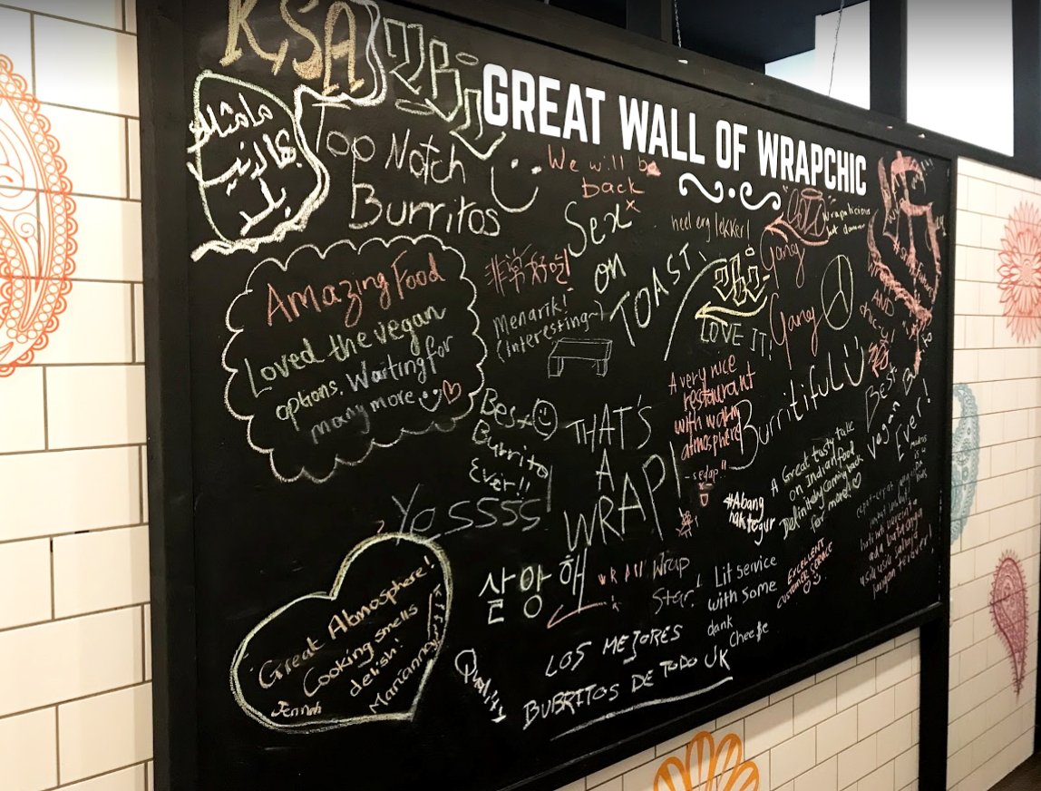 Wrapchic's tweet photo. Thanks to everyone who has contributed so far to our 'Great Wall of Wrapchic' at our newest outlet in Devonshire Street, Sheffield. Feel free to add your comments. Keep it clean people! #sheffield #devonshirestreet https://t.co/2vxDVC2z3H