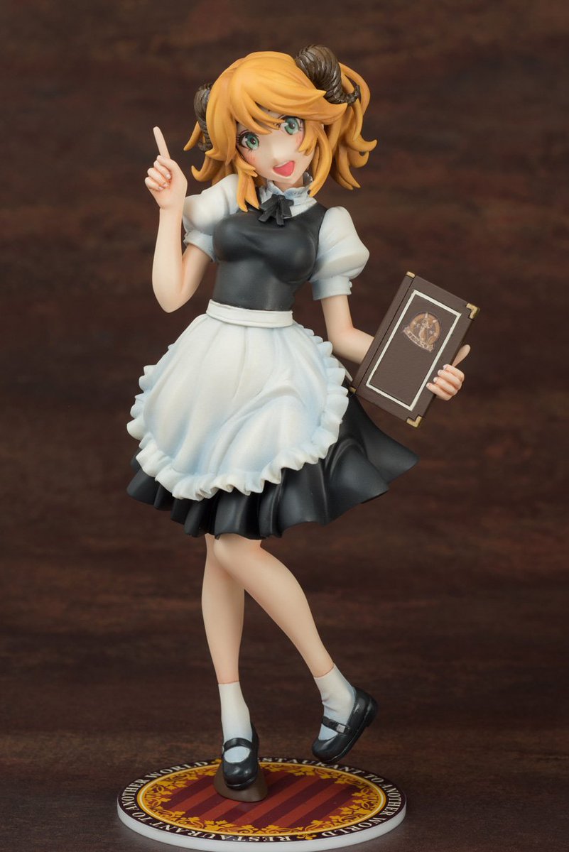 あます 今度はオリキャラコラボやるよ 林檎連盟新作その２ ワンフェス18冬の新作 アニメ異世界食堂から アレッタ です 洋食のねこやの元気印 価格は11 000円になります メニューのシールがつきます 異世界食堂 Wf18w T Co