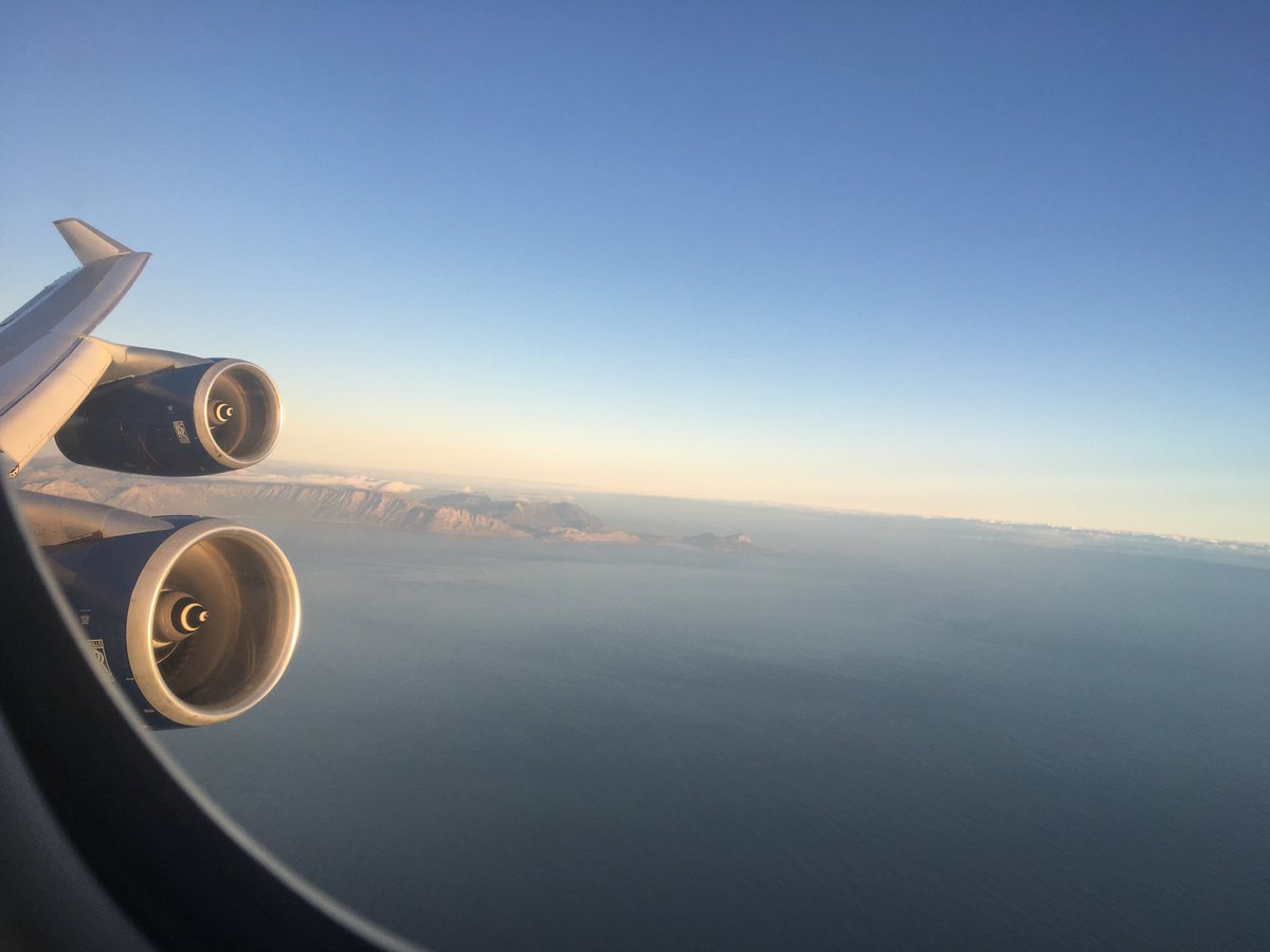 AdamRBond's tweet photo. #SouthAfrica 🇿🇦, you’ve been a dream! Final shot of the southern tip of #Africa from @British_Airways #BA58 out of #CPT. #ViewFromAbove #UpInTheAir #WingletWednesday #747 https://t.co/AoX62I4zVF