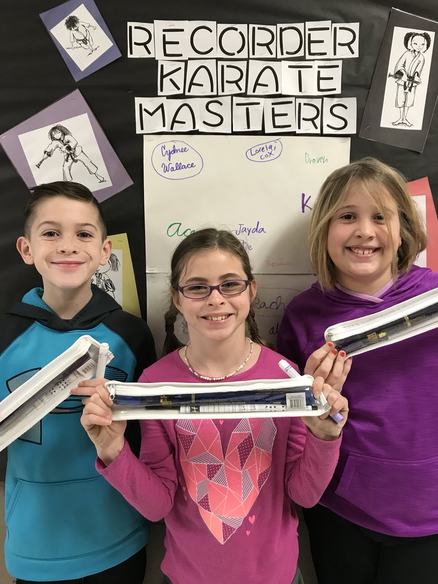 These three worked hard learning to read notes AND play a new instrument. Proud of them. Go Kaden, Rachel, and Lorelai! #blackbelt #musiceducation
