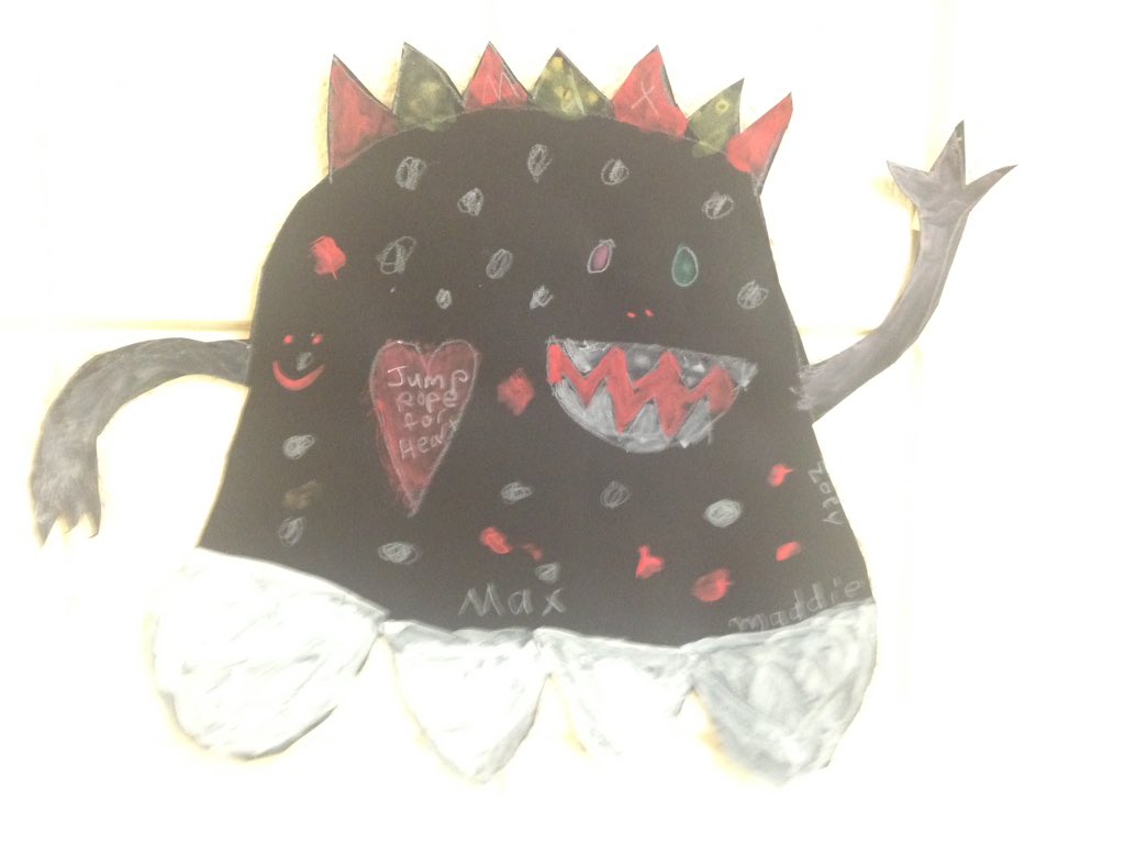 ArtisMyFave's tweet photo. More monsters by art club for jump rope for Heart! https://t.co/7bIn1UICUH