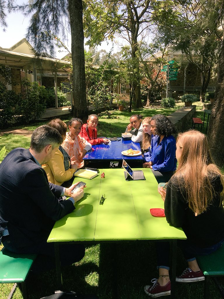 TheMadClass_PYP's tweet photo. In case you wanted to know #TheFutureIsFemale with these young ladies who are sharing in a round table discussion on #Equality for girls in education and #epads #ICSAddis https://t.co/7oyyw1qUEp