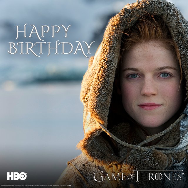 Happy birthday to our fierce Wildling, Rose Leslie. 