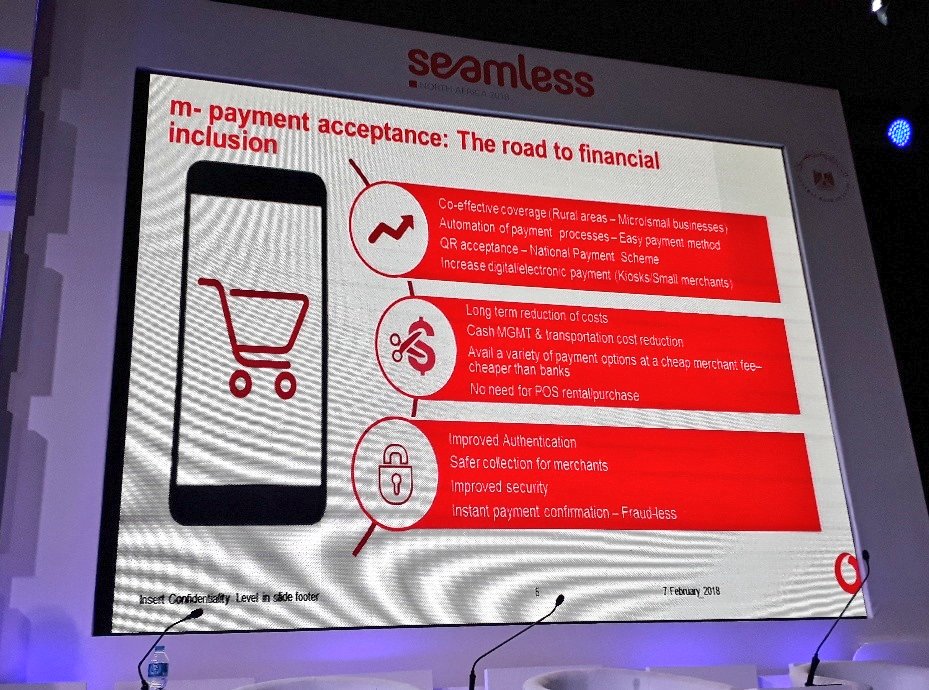 Vodafone Egypt's strategy for #financialinclusion is about driving #mobilemoney acceptance across all economic sectors - Osama Abbas <a href="/VodafoneEgypt/">Vodafone Egypt</a> #seamlessNA