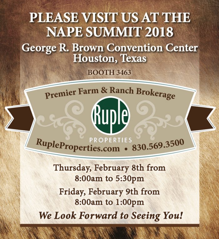 TX_Ranches4Sale's tweet photo. #WhereDealsHappen #NAPE2018 #NAPESummit #OilandGas #Houston #TX #TXLand #RupleProperties #BuyLandLiveWell https://t.co/PEOyUVqsxi