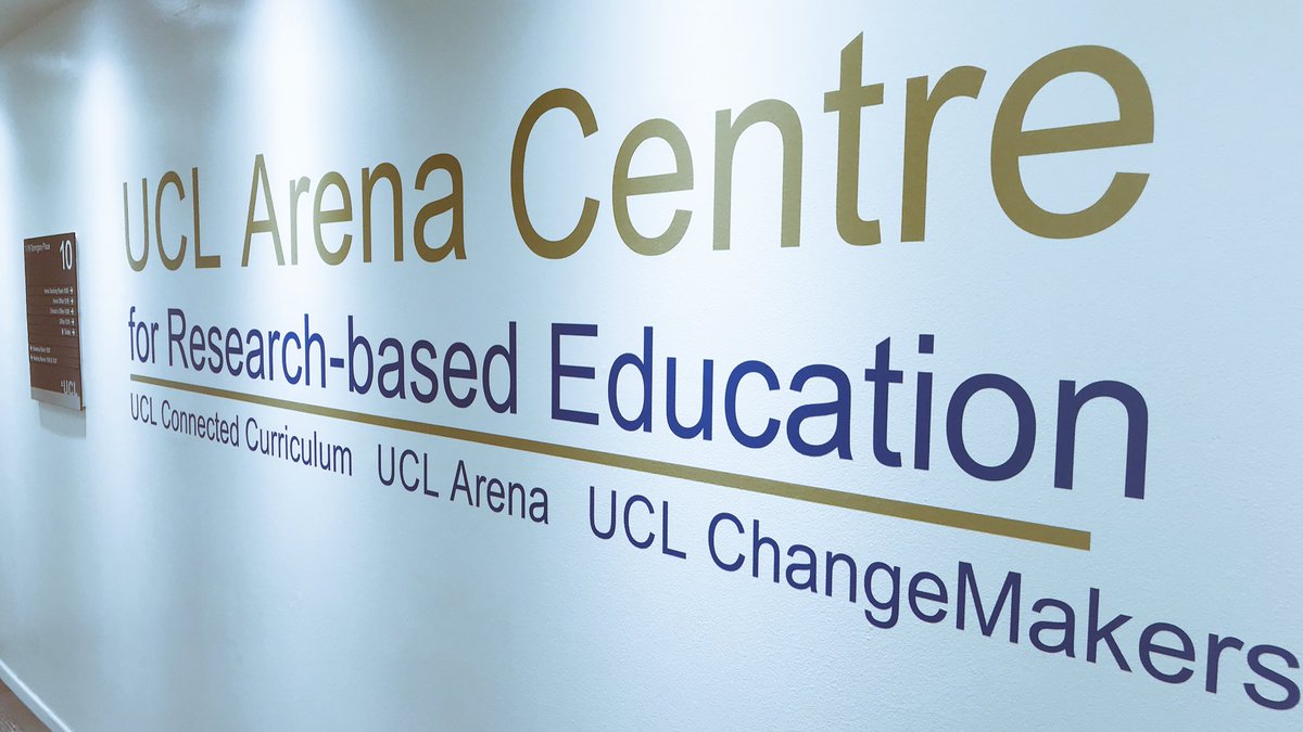 New signage at UCL Arena Centre for Research-based Education installed this morning!
