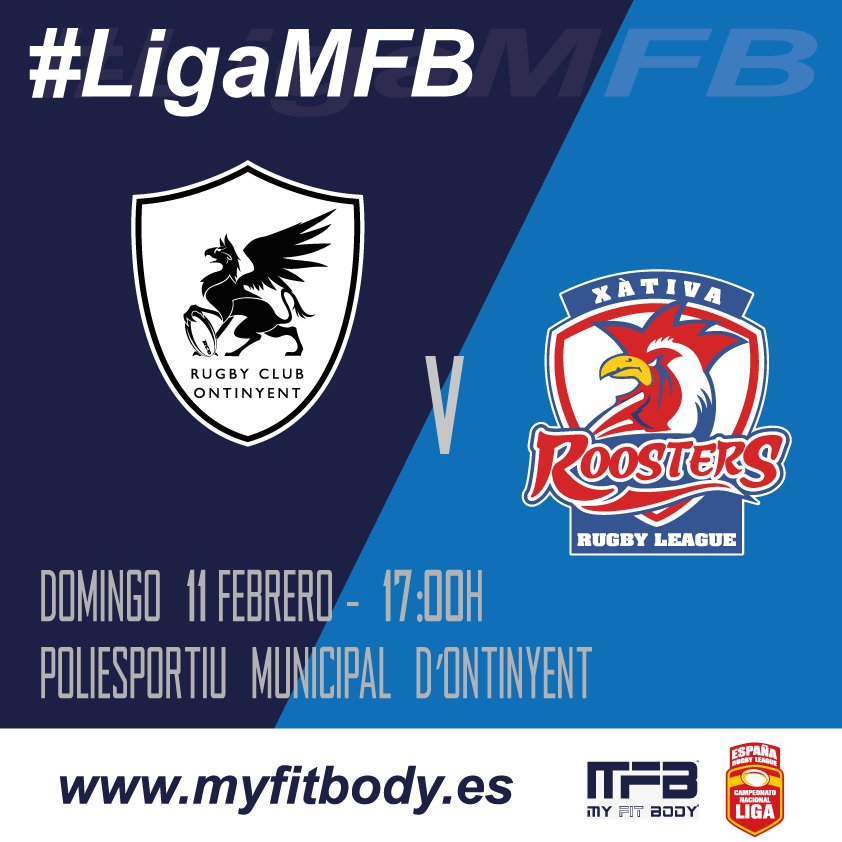 #LIGAMFB

El #Derbi del Sur de Valencia en juego

<a href="/RCOntinyent/">Rugby Club Ontinyent</a> (5º) vs Sidrería Gigia #XativaRoosters (4º) 

@MFBMYFITBODY 
#SpainRugbyLeague