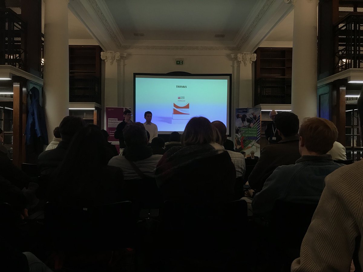 charcharscho's tweet photo. SO impressed with the students from @ICEnterpriseLab last night. Top quality pitching we could all learn from! #innovation #pitch #imperial https://t.co/Do39hyfWGD