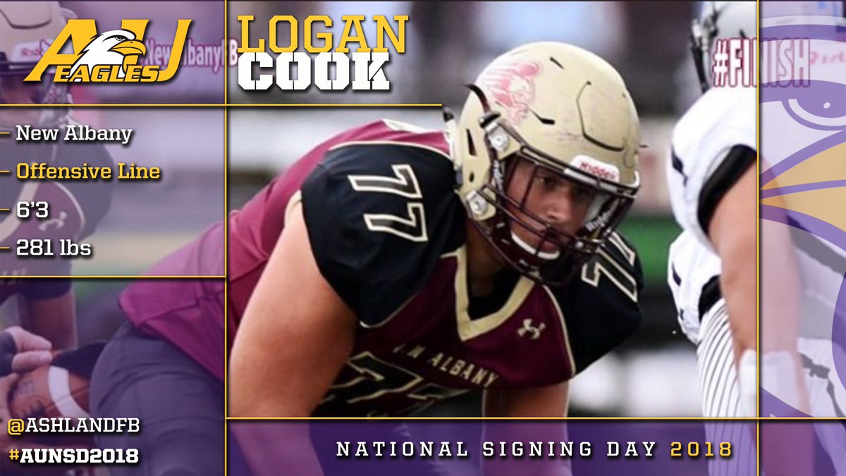 Please welcome Logan Cook to the family, #EagleNation! 🦅

He comes in as a 6-foot-3, 281-pound offensive lineman.

#AUNSD2018 🏈