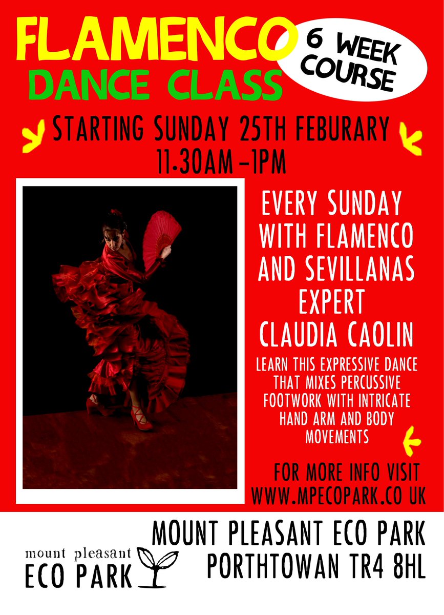 MPEcopark's tweet photo. Fulfil your dreams of learning the expressive and passionate Spanish art form that is #flamenco #dancing with Claudia Caolin. This 6 week course will have you swishing like a pro! Culminating in a Flamenco party where you can show off those new moves >https://t.co/6zZaf73yvv https://t.co/FStBAQ8Zgy