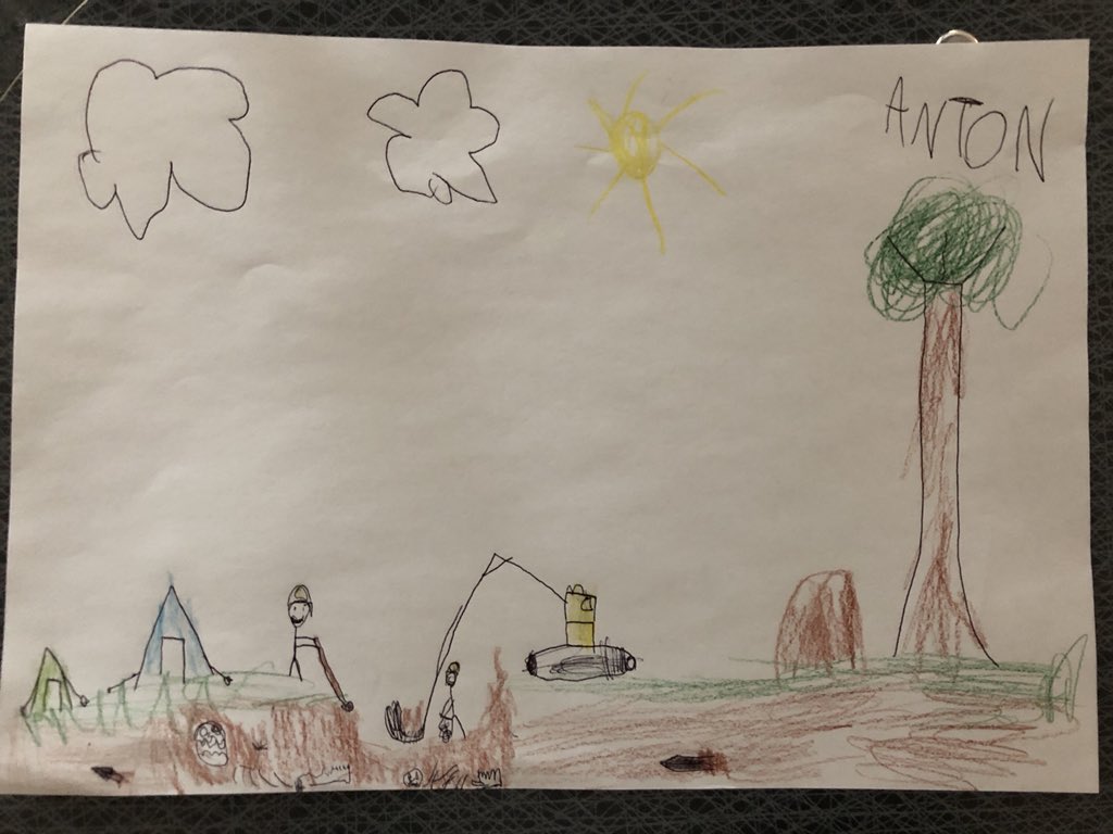 Att få den här teckningen efter att ha pratat om vad en arkeolog gör. 😃🤩 @stenkulaskolan