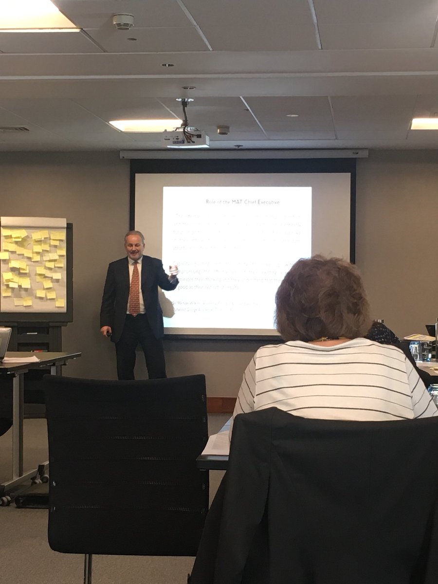 KarenAnnaRose's tweet photo. Great to be at our #ExecEducators residential listening to Michael Wilkins from @OGATrust talking about the role of the Mat CEO https://t.co/mB23D1u8s5