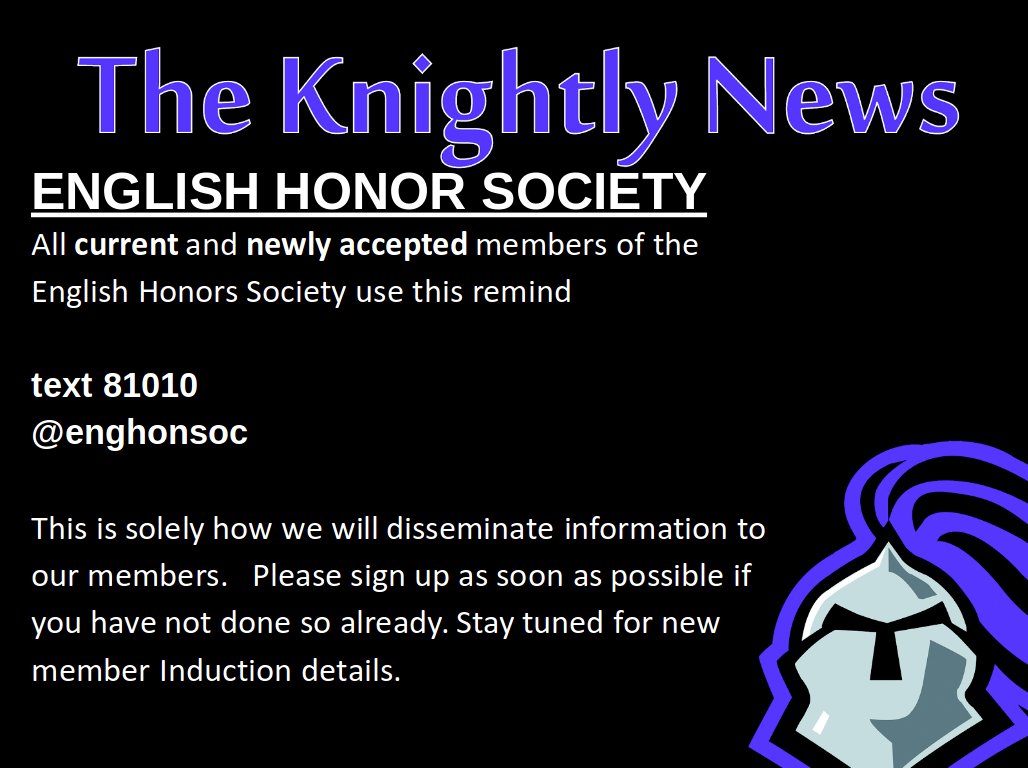 English Honor Society Importnat Info