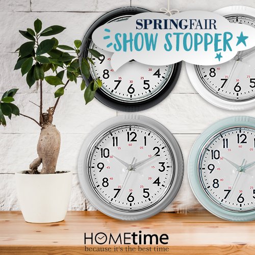 widdopandco's tweet photo. We have some showstopping products on offer at this years @SpringAutFair  including this pack of 12 wall clocks from Hometime available in four designs! #clocks #trade #springfair18 https://t.co/oFAypx5eG8