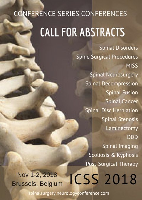 Spinesurger2018's tweet photo. 4th International Conference on Spine Surgery now accepting Abstracts!
Submit your abstracts now! 
For details, visit: https://t.co/nTyWt7Rlau 
#Spine #SpineSurgery #ICSS2018 #Brussels @conferenceserie https://t.co/M8eWPSf6je