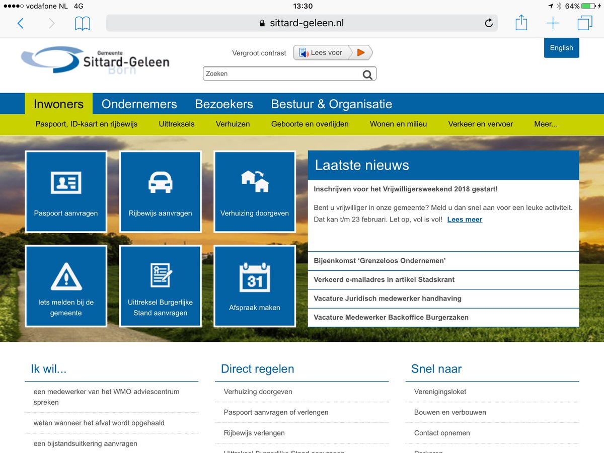 Startsschot internet-panel.
Zo'n 30 deelnemers denken met ons mee over de gemeentelijke website. Is de website begrijpelijk, duidelijk en logisch en is de juiste informatie gemakkelijk terug te vinden?