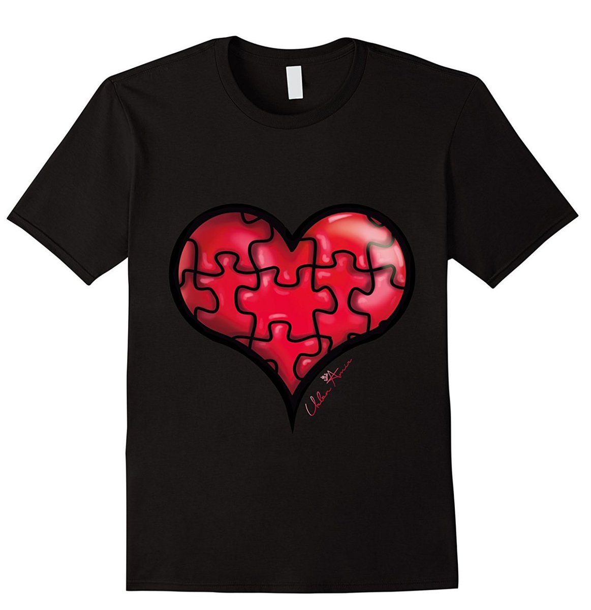 Autism Puzzle Piece Heart T-shirt
Last day to order for delivery for Valentine's Day! 
#autism #AutismAwareness #ValentinesDay amazon.com/Heart-Puzzle-P…