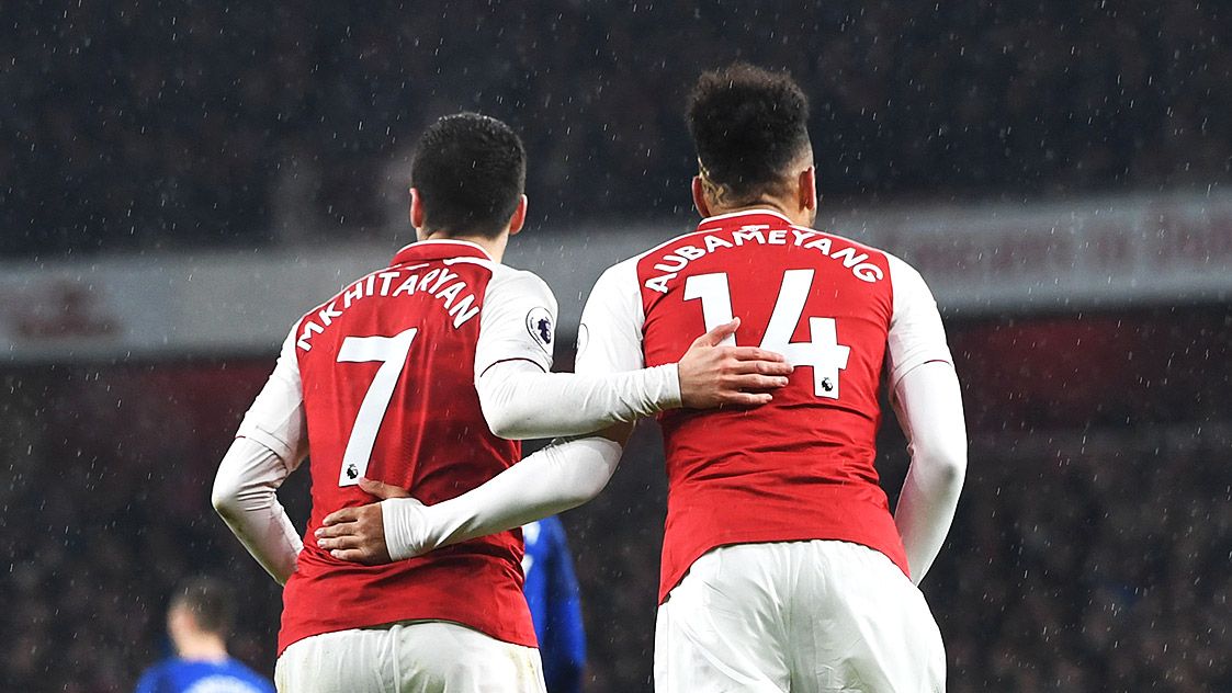 PurelyFootball's tweet photo. He called me a few times, and asked, 'Will you come or not?' I said, 'First you have to tell me if you sign or not'. He told me it was done and of course he was a big factor in me coming here."

- Pierre-Emerick Aubameyang on Henrikh Mkhitaryan. https://t.co/g9KHj4l379