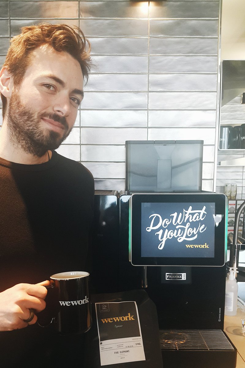 Coffee tasting now at #WeWork Ku'damm. Come and let our supplier <a href="/FiveElephant/">Five Elephant Coffee</a> know about your favorite blend!
