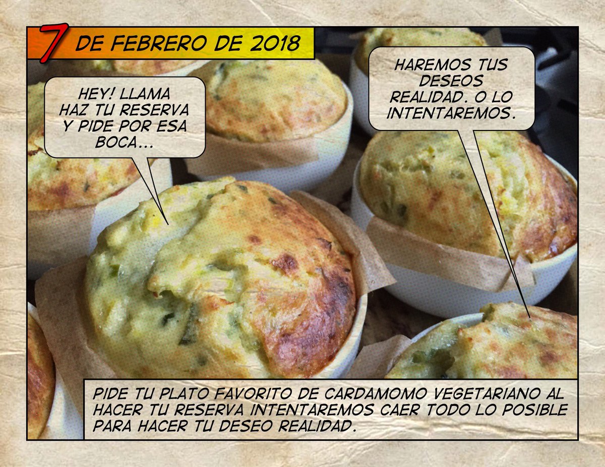 En estos últimos días de Cardamomo Vegetariano.
Llama haz tu reserva y pide por esa boca el plato que más te guste de nuestra carta o que hace mucho tiempo que te apetece. 
Haremos todo lo posible por hacer realidad tus deseos. 
Teléfono de Información y Reservas: 947052152