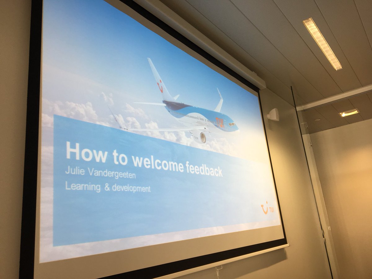 My first workshop for TUI about welcoming feedback! Loved it! ❤️✈️❤️ <a href="/NathalieVerbinn/">Nathalie Verbinnen</a> <a href="/LindaLuidens/">Linda Luidens</a>