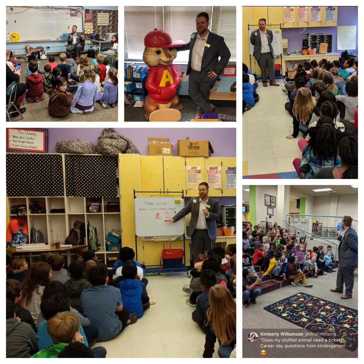 ThorDollar's tweet photo. Thank you @MrsKWilliamson for inviting me out for #CareerDay.Three presentations or “Thor Talks” with a group of terrific kindergartners, 2nd graders, and 4th graders all about the fun of working at @RegalMovies!  @callieivy @TheFlute21 @rbrucewren #regallife #FutureCastMembers https://t.co/JUOq95eFmk