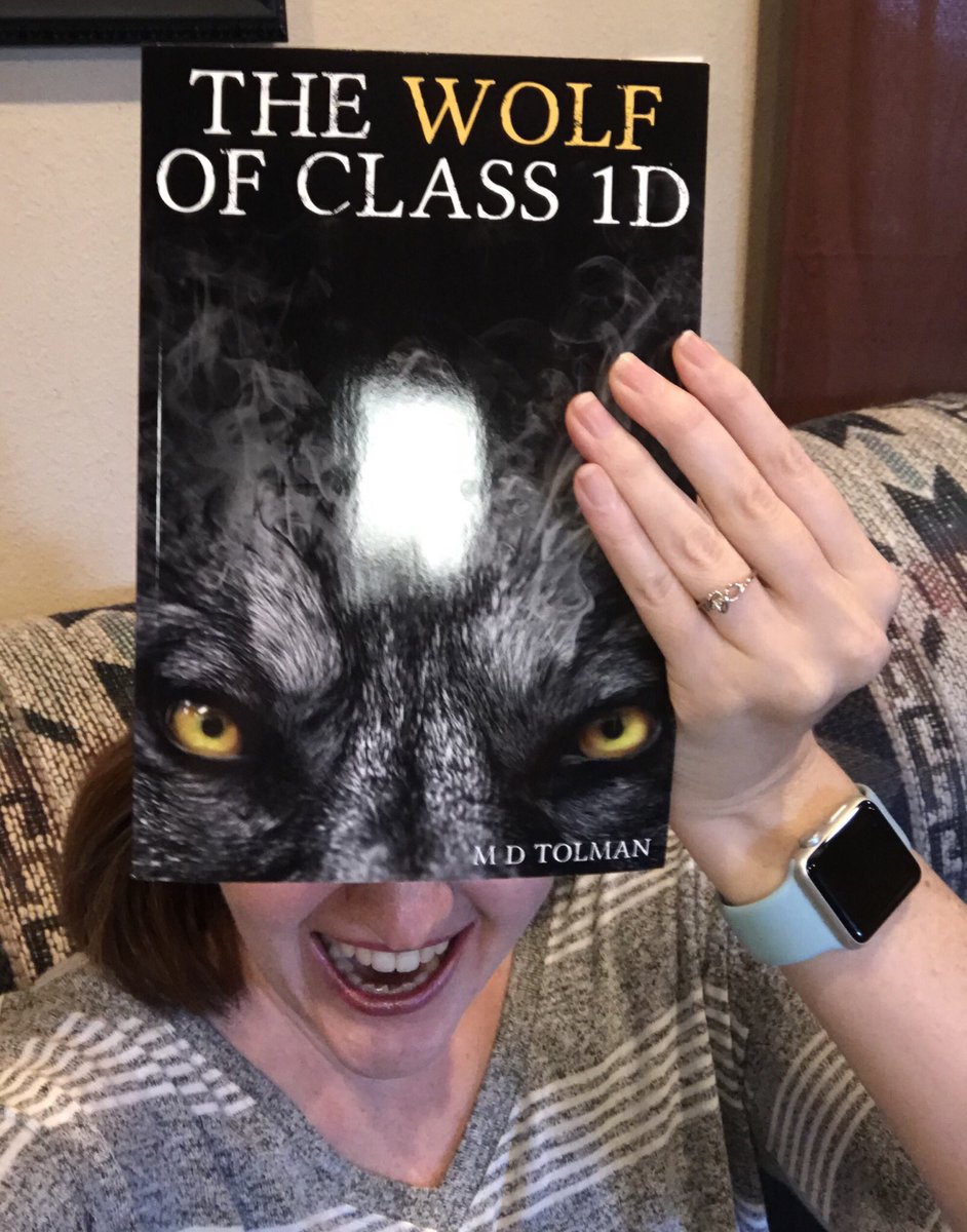 lacigrl's tweet photo. My friend @MalcolmTolmanVO wrote a book and I just had to do this with the awesome cover. Get a copy and show him YOUR #wolfselfie https://t.co/9JEux1V9ks