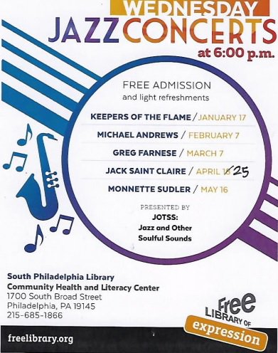 SouthPhilaLIB's tweet photo. Join us tonight at 6 to hear the "velvety smooth" voice of Jazz singer Michael Andrews https://t.co/Udc1Ef59OA