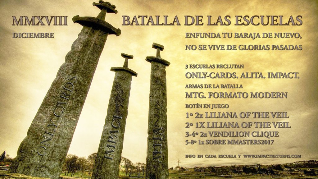 impactreturns1's tweet photo. La batalla de las escuelas te espera! ¿Tienes lo que hace falta?
Consigue tu plaza con la escuela que tú elijas y llévala a la victoria.
https://t.co/JBs6QjFJq6
Consulta en cada escuela como puedes conseguir plaza para la final. #onlycards #alitacoruña #acimpact #mtg #modern https://t.co/HuE4Qj5Km9