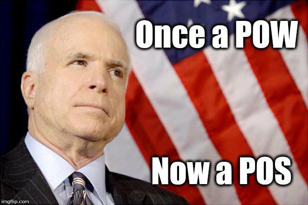 bets10000's tweet photo. Once a POW--
Now a POS!
What part of "We want A Wall" does this imbecile (and I mean that in the kindest possible way...) not understand? It's ALMOST as if he wants more illegals in AZ!
@SenJohnMcCain
#McCainMUSTGO
#McCainCoons
@realDonaldTrump
#NoDACADeal
#DeportThemAll https://t.co/Fw07xcRisX
