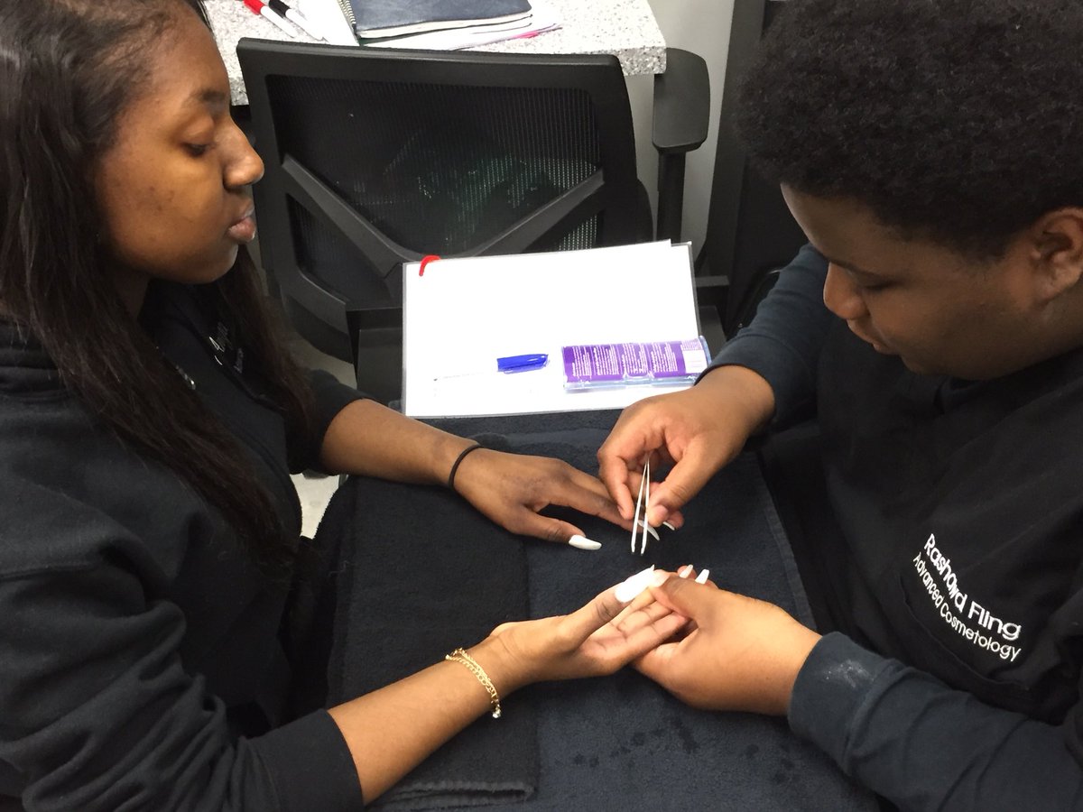growVMCCA's tweet photo. Happy CTE Month!  Mani, pedi, hair...VMCCA cosmetology program can transform you! @VernonMaloneCCA @wcpssmagnets @WCPSS #growvmcca https://t.co/y4UfZlA2w2