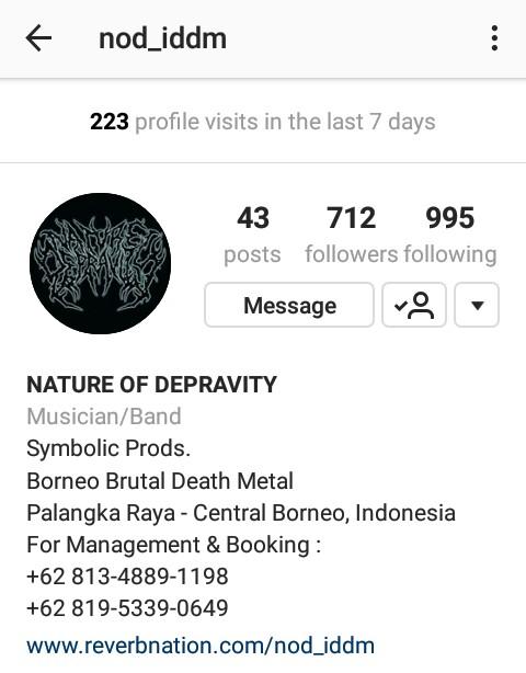 Follow our instagram account

#natureofdepravity #brutaldeathmetal #borneo #palangkaraya #kalimantantengah #indonesia #instalike #followme
