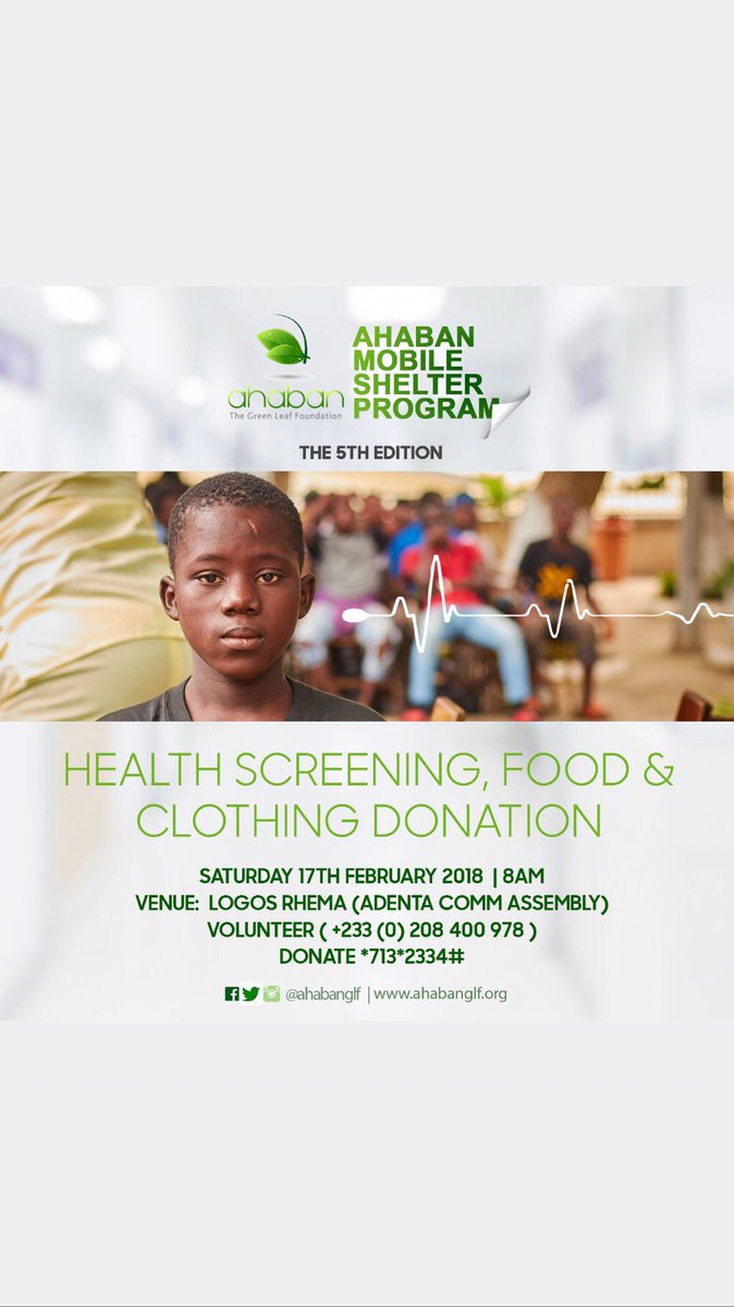 antoine_mensah's tweet photo. 5th edition of the #AhabanMobileShelterProgram | Sign up to volunteer or dial *713*2334# to donate. God Bless! @ahabanglf https://t.co/0YySCgXKCb