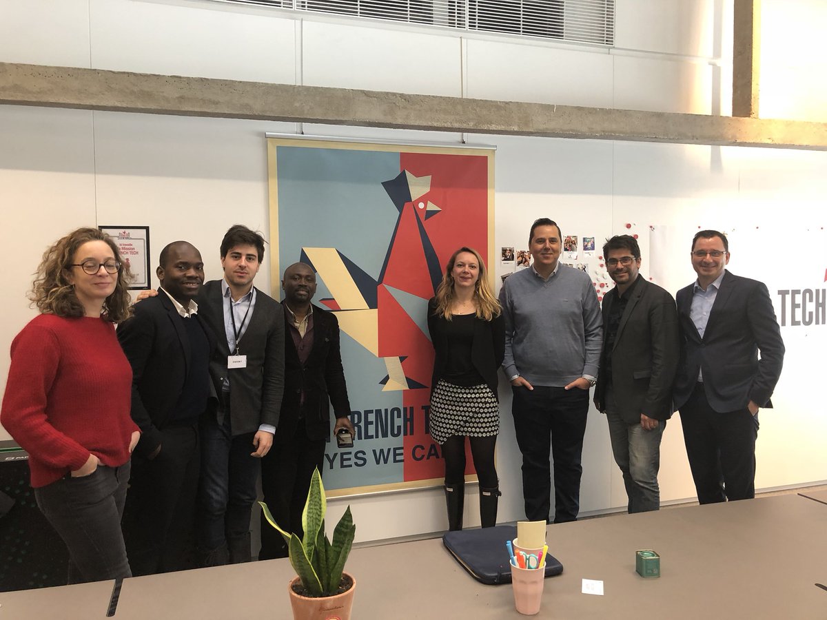 HenriOlivier's tweet photo. Quand la @FrenchTechAbj rencontre la @LaFrenchTech à @joinstationf : présentation du bilan 2017 et des projets en cours par @Alex_Zapolsky @FabricePiofret @DenisMOTTE_CI. Un grand merci @AdrienCabo pour l’accueil 👍🏽☀️ #FrenchTech 🇫🇷#frenchtechabidjan 🇨🇮 https://t.co/g1vhznOGUj