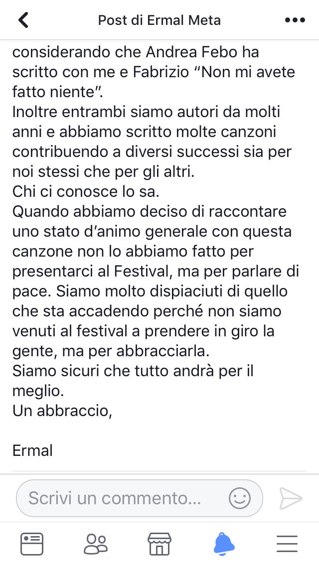 cryIngwsel's tweet photo. Ermal Meta sempre una spanna sopra DI VOI. 
L’italia non merita ne lui e ne Fabrizio Moro. #IoStoConMetaMoro #Sanremo2018 https://t.co/FIOjm33t02
