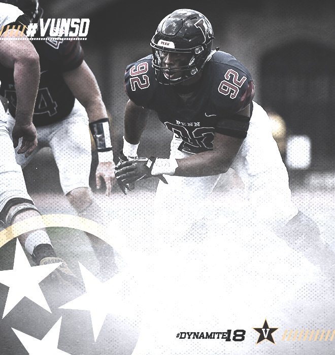VandyFootball's tweet photo. Louis Vecchio | Lettered four seasons at Penn, earning first-team All- Ivy in back-to-back seasons in 2016 and 2017. #VUNSD #Dynamite18 https://t.co/NMAQ4kQnvP