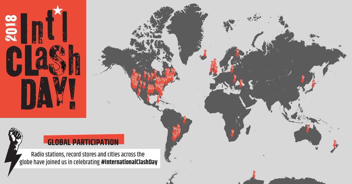 kexp's tweet image. Today we’re celebrating #InternationalClashDay with all of our friends around the globe. Join the celebration at internationalclashday.com or listen live at kexp.org