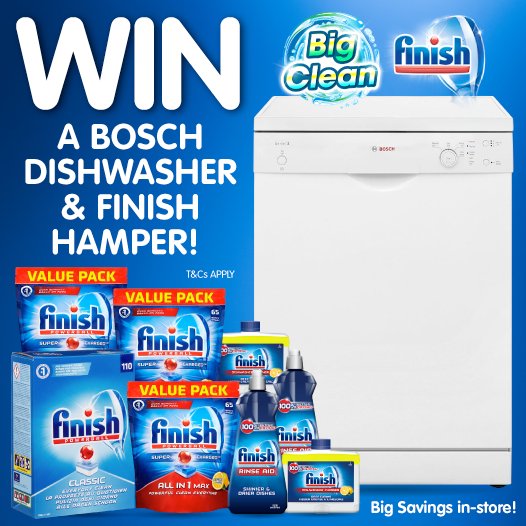 🍽 #COMPETITION TIME 🍽
We're giving away an AMAZING chance to WIN a Bosch Dishwasher PLUS a <a href="/FinishUK/">Finish UK</a> hamper!
Simply FOLLOW us/RT this post &amp; LET US KNOW; who the dishwasher in YOUR home is to enter💧! 
Competition ends 9am 9/2/18