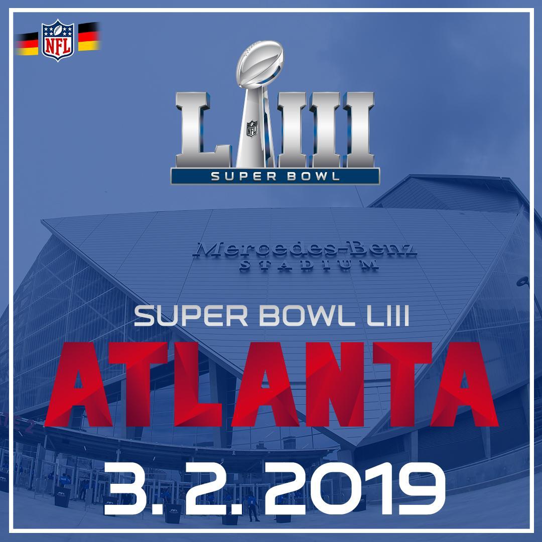 NFLDeutschland's tweet photo. Retweet, damit deine Freunde wissen, wann sie nächstes Jahr Urlaub nehmen müssen! 😉 #SBLIII https://t.co/87hzKpA6Wm