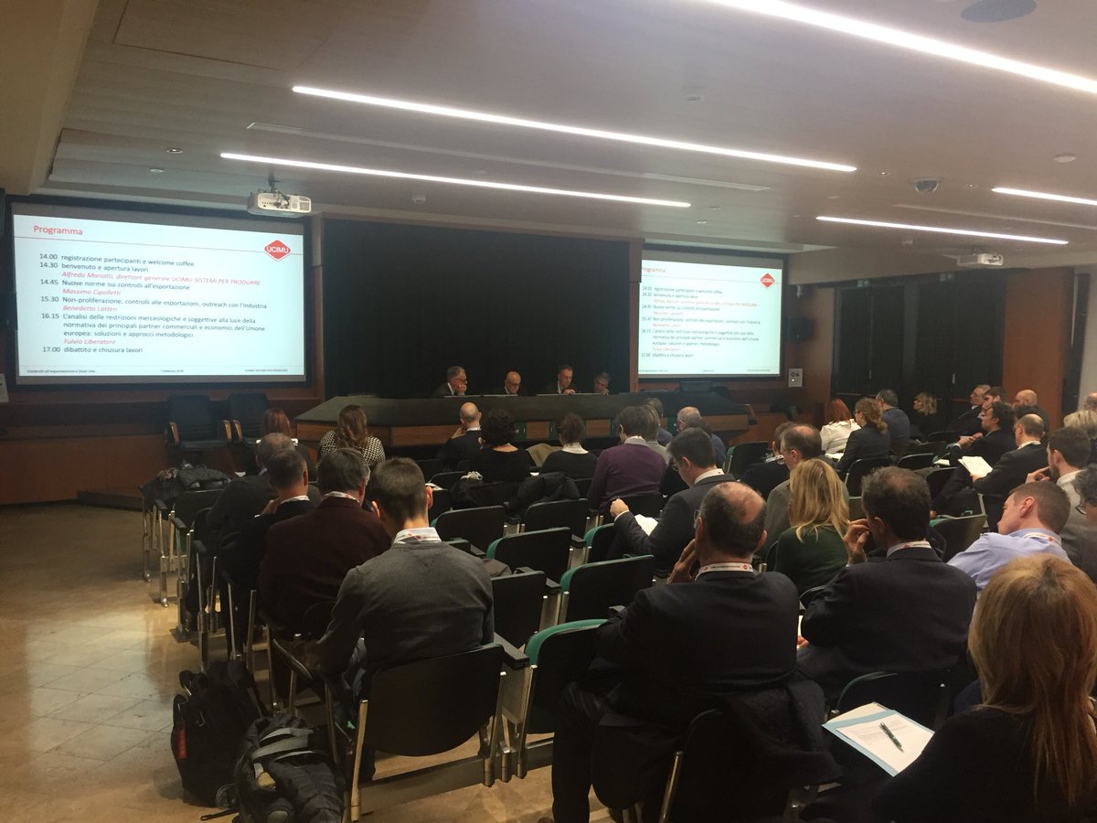UCIMU's tweet photo. #incontriUCIMU/ Controlli alle esportazioni e dual use.
#now presso la sede #UCIMU. Intervengono: Massimo Cipolletti @MinSviluppo, Benedetto #Latteri, ministro plenipotenziario, Fulvio Liberatore #easyfrontier https://t.co/4O5Z6Hqqdy