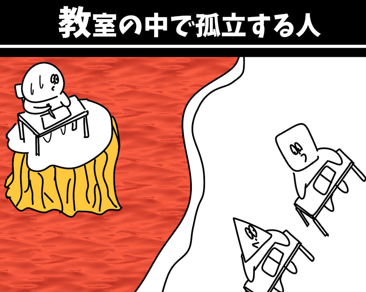 【クラスで孤立する人】アヘェ！！！ 