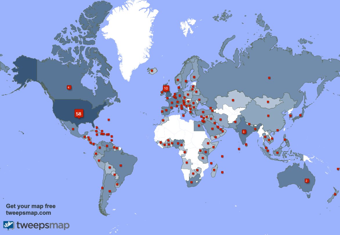 I have 38 new followers from USA, Spain, and more last week. See tweepsmap.com/!WyldPolitics