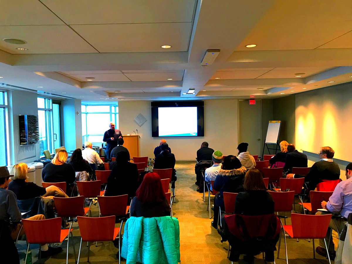 AEDBizLaunch's tweet photo. These brave #entrepreneurs are here for our #EntrepreneurExpress workshop. Ice &amp; snow don’t stop them to achieve their goals!! First up business planning with #EdColeman https://t.co/PC5vaNntvN